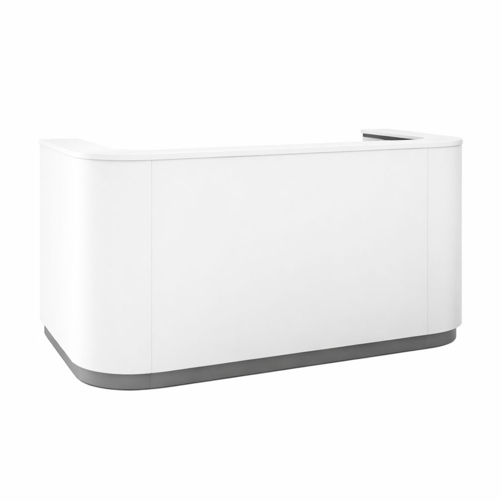 Moderne Empfangstheke in Weiß, 2 Meter