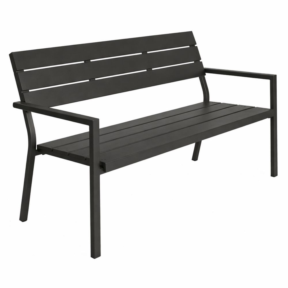 Elegante Gartenbank in Holzoptik, wetterfest und belastbar