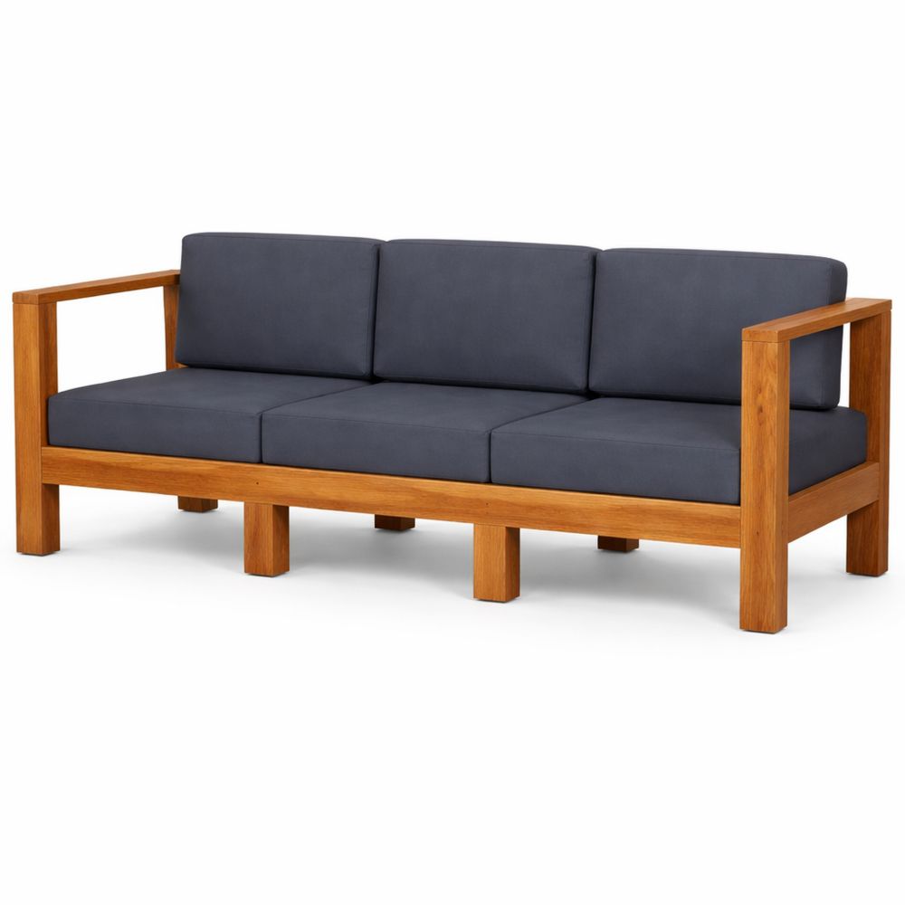 Hochwertiges 4-Sitzer Gartensofa mit Kissen Akazienholz