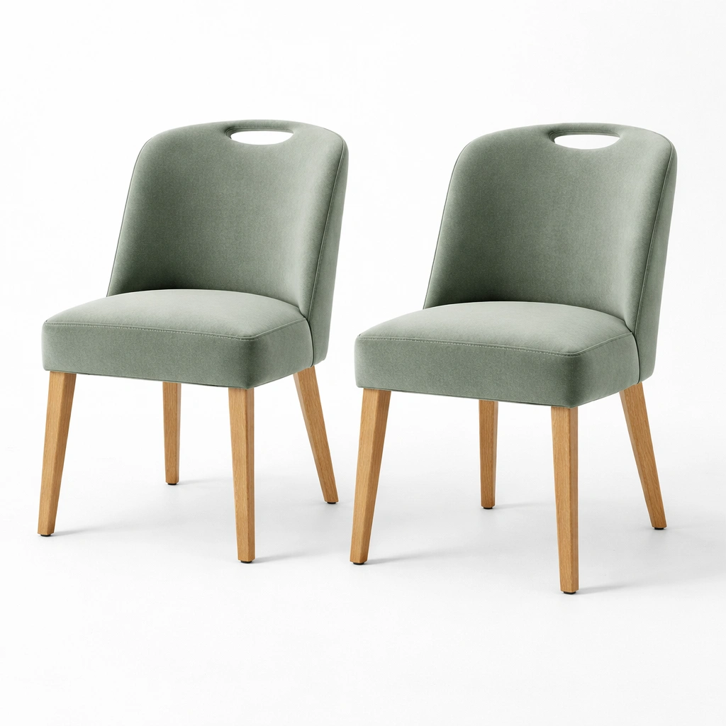 Silla tapizada minimalista set de 2-ferlnova