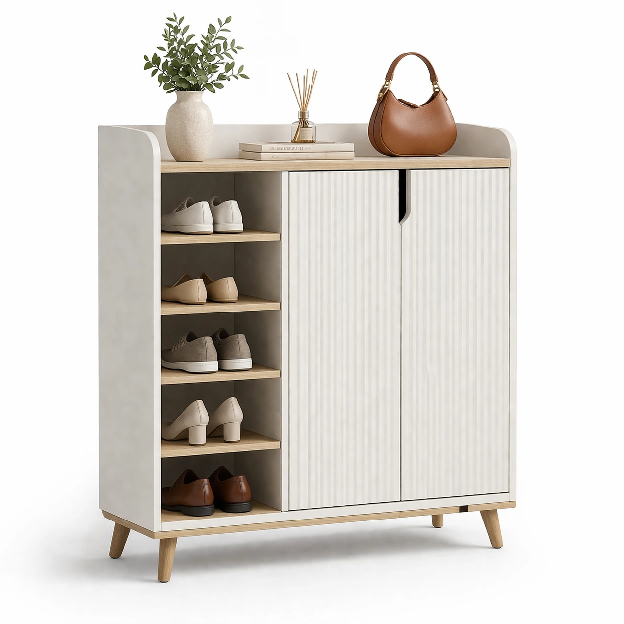 Mueble zapatero moderno con puertas set 1 unidad-ferlnova