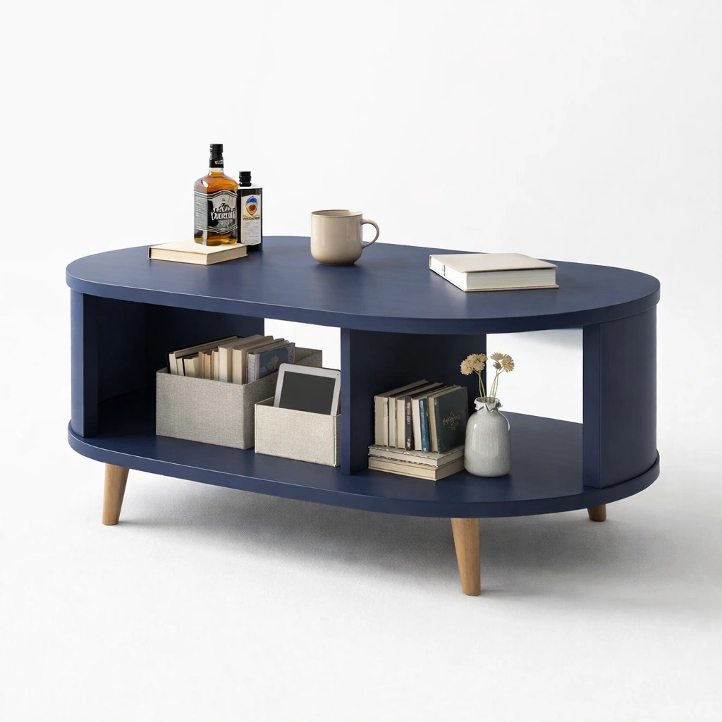 Tavolino da salotto multifunzionale marrone con piano sollevabile e contenitore-iravor