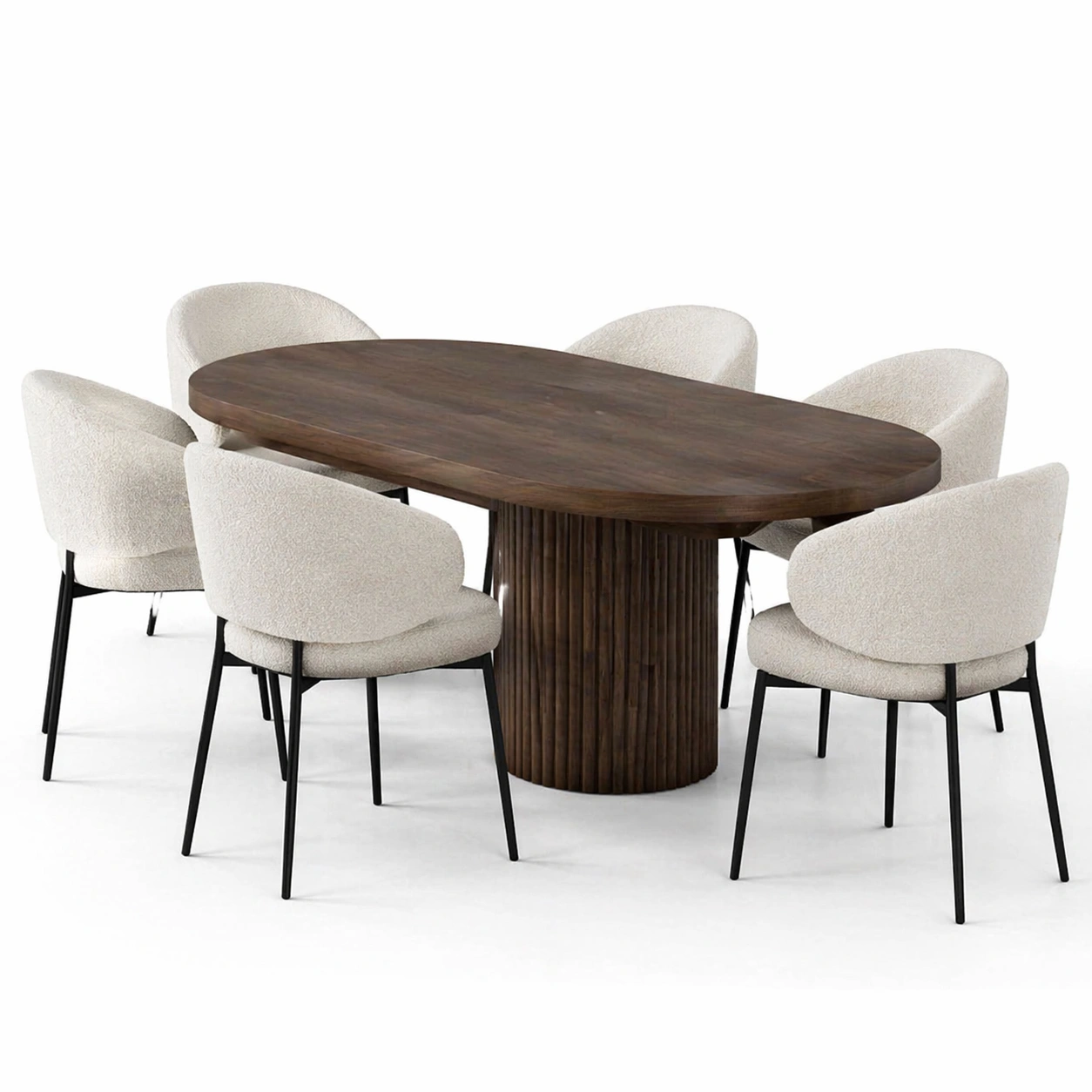 Tavolo da pranzo moderno grigio con gambe in metallo dorato-iravor