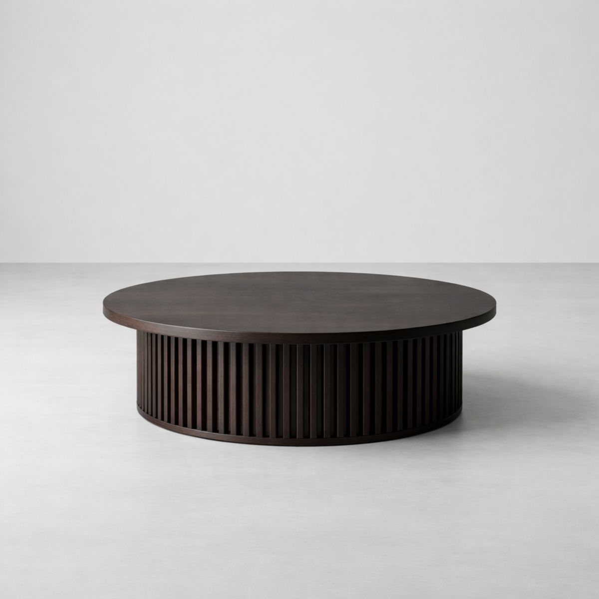 Runder Couchtisch Holz Dunkelbraun Ø 100 cm