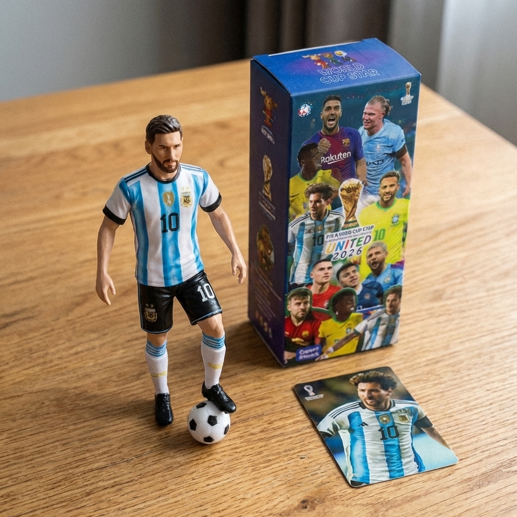 11.5" Premium Soccer Star Action Figure Blind Box - 2026 Global Football Hero Collection, Large Realistic Athlete Figures, Random Style Collectible