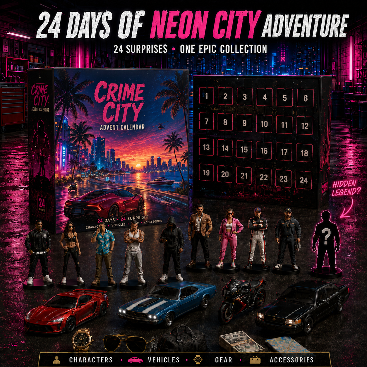 🌆 Neon City Adventure Calendar