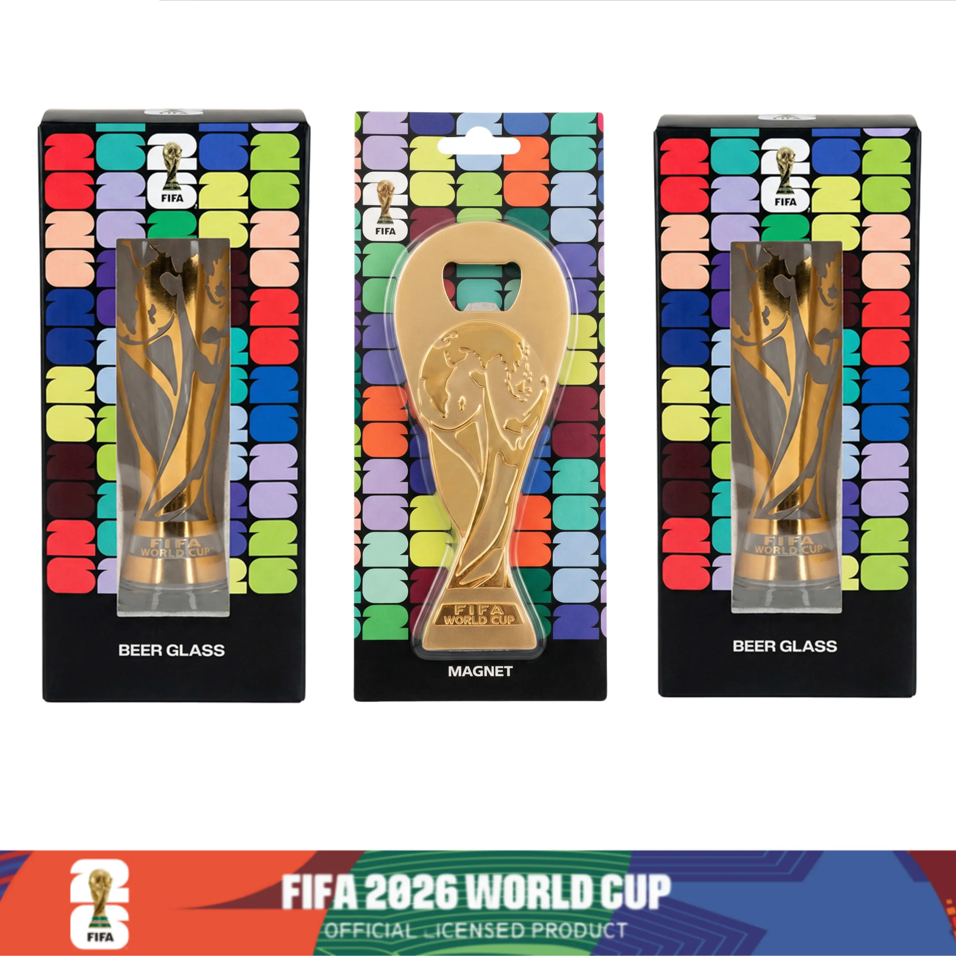 2026 International Soccer Celebration Beer Mug & Bottle Opener Set Football Fan Gift for Parties & Home Bar Decor