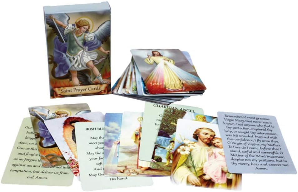 Catholic Faux Leather Holy Card Holder – Pocket Prayer Card Organizer with Snap Closure ✝