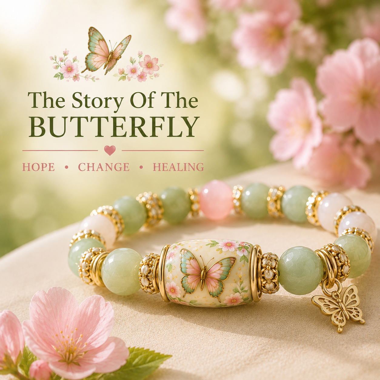 🌿 Love, Peace & Spring Blessings 💖 | 2026 Limited Edition Bracelet - Only 8 Left