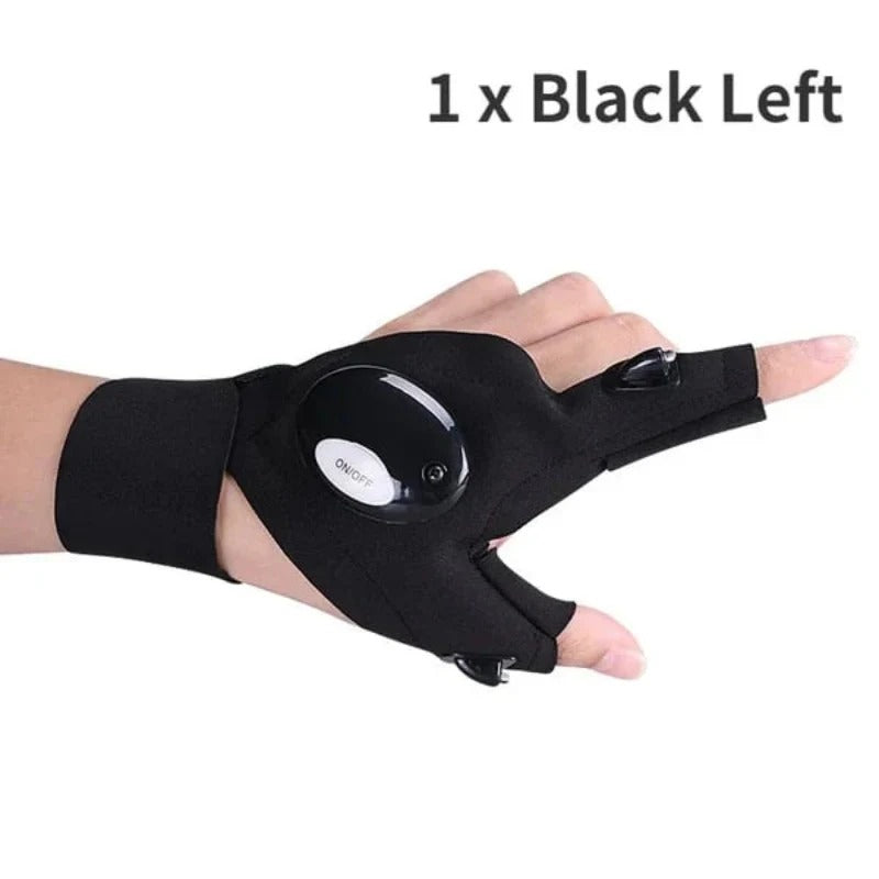 Hands-Free LED Flashlight Waterproof Gloves