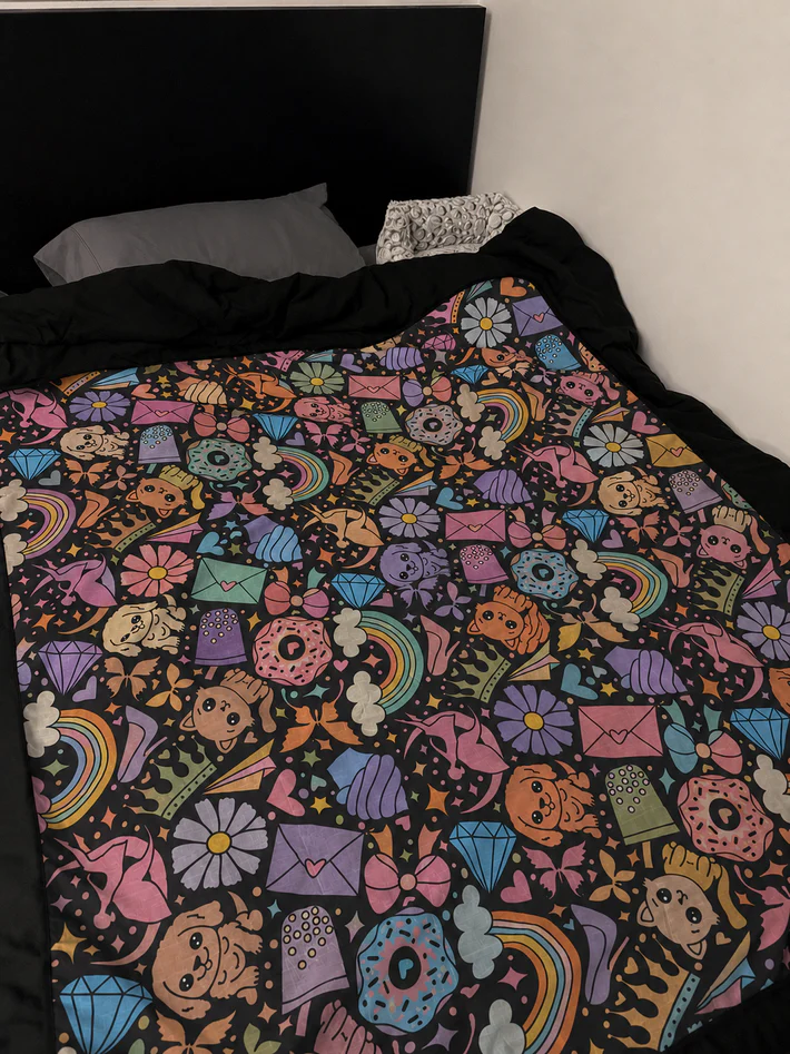 🎨 Color Your Own Cozy Blanket – Soft DIY Coloring Throw with Fabric Markers