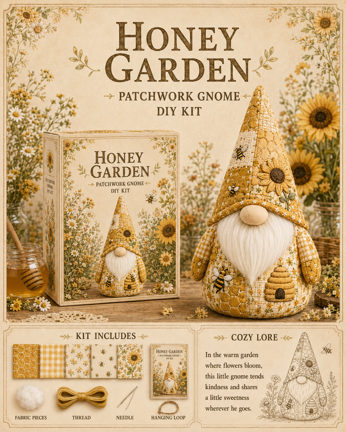 🧵 Cozy Gnome Stitch Kit｜🔥 Today Only 🔥 Buy 3, Get 1 FREE