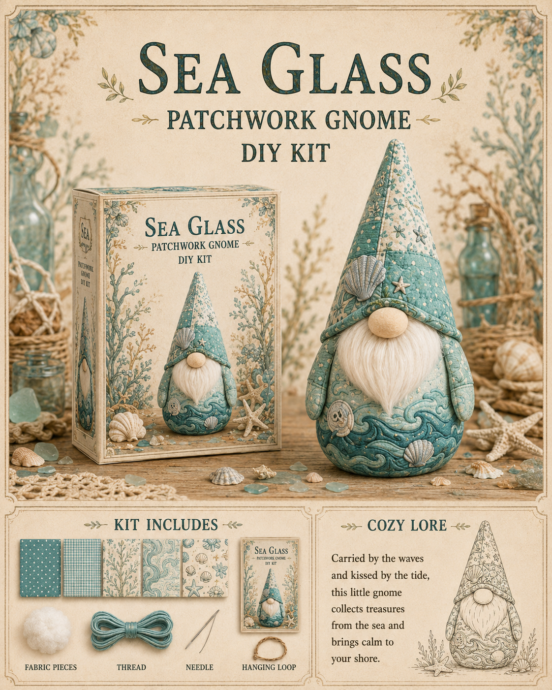 🧵 Cozy Gnome Stitch Kit｜🔥 Today Only 🔥 Buy 3, Get 1 FREE