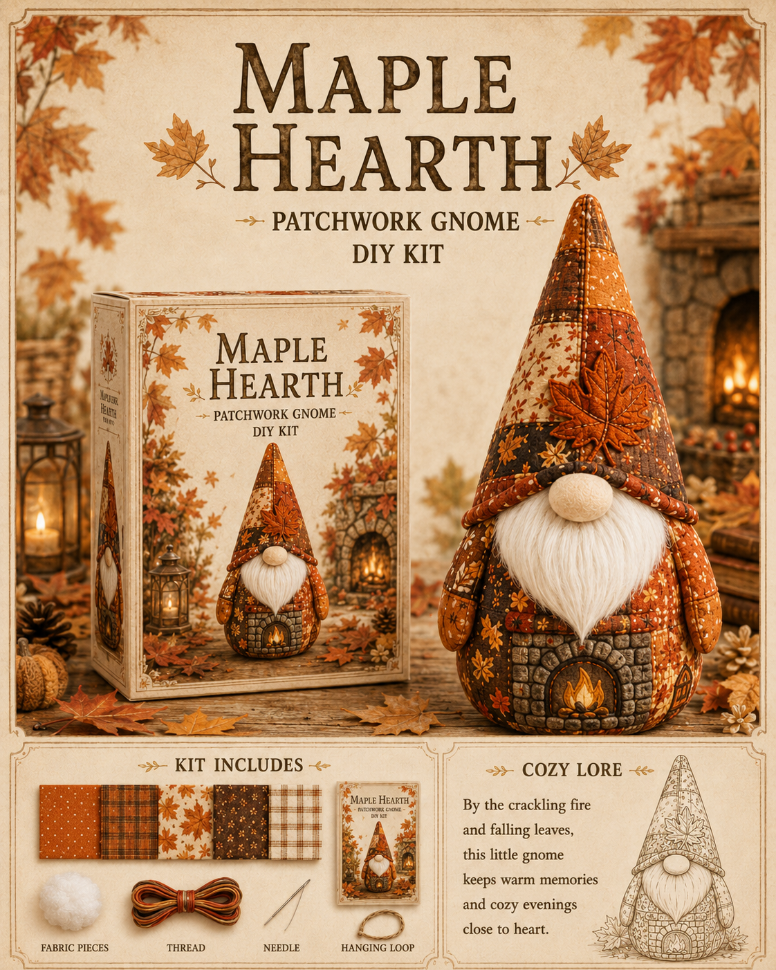 🧵 Cozy Gnome Stitch Kit｜🔥 Today Only 🔥 Buy 3, Get 1 FREE