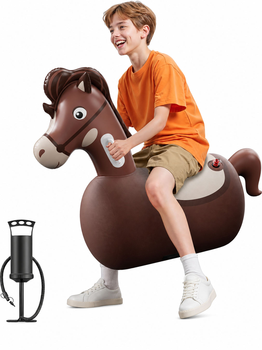 🔥LAST DAY 59% OFF🔥Inflatable Bouncy Horse Ride-On Toy for Kids 🐴