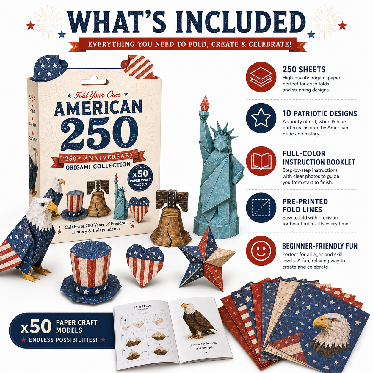 250th Anniversary Patriotic Paper Craft Kit