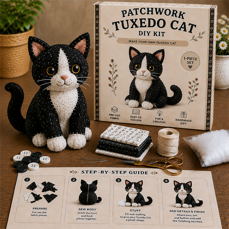 🧵DIY Patchwork Animal Kit – Create Your Own Adorable Animals