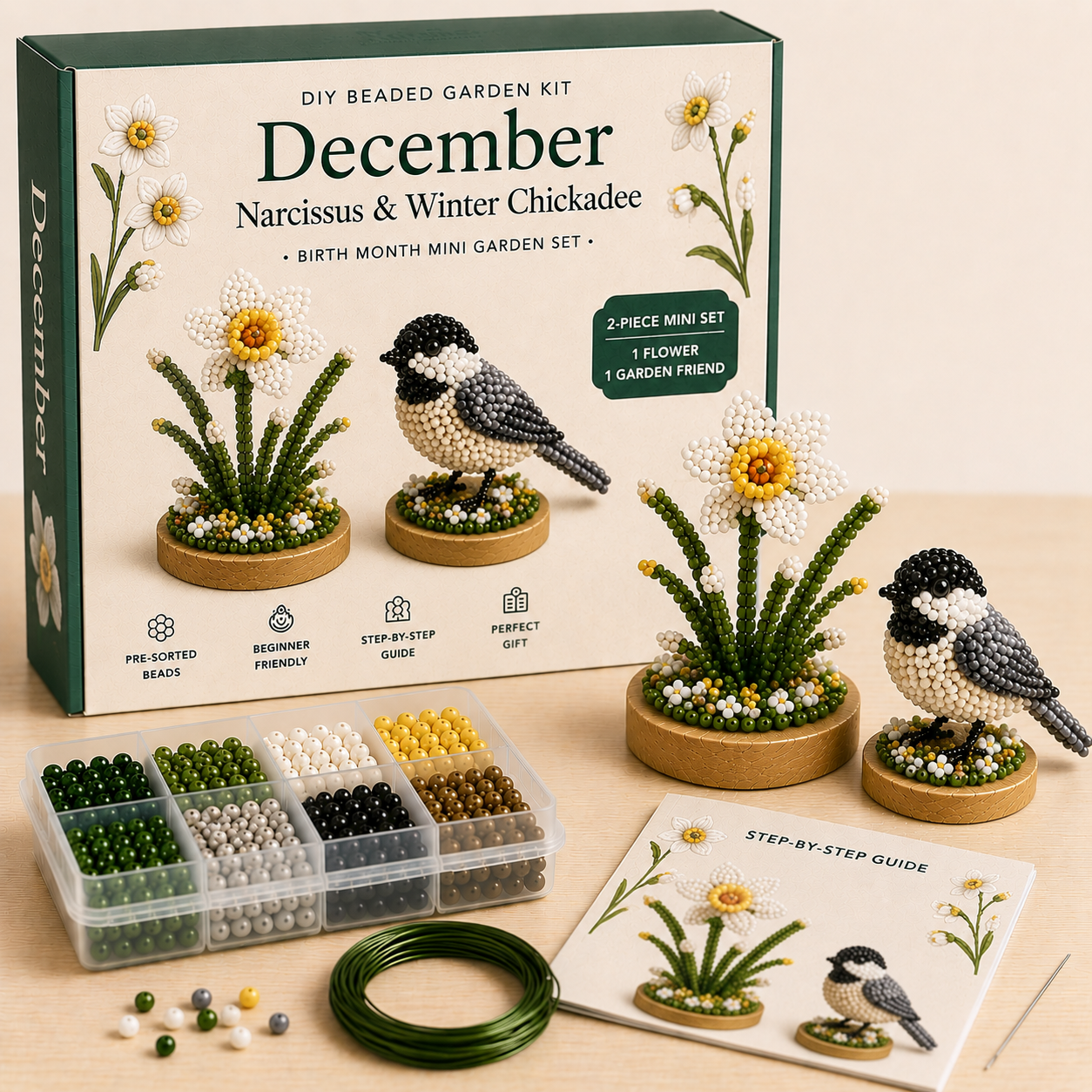 Birth Month Beaded Garden DIY Kit 🌸 Personalized Birthday Craft Gift