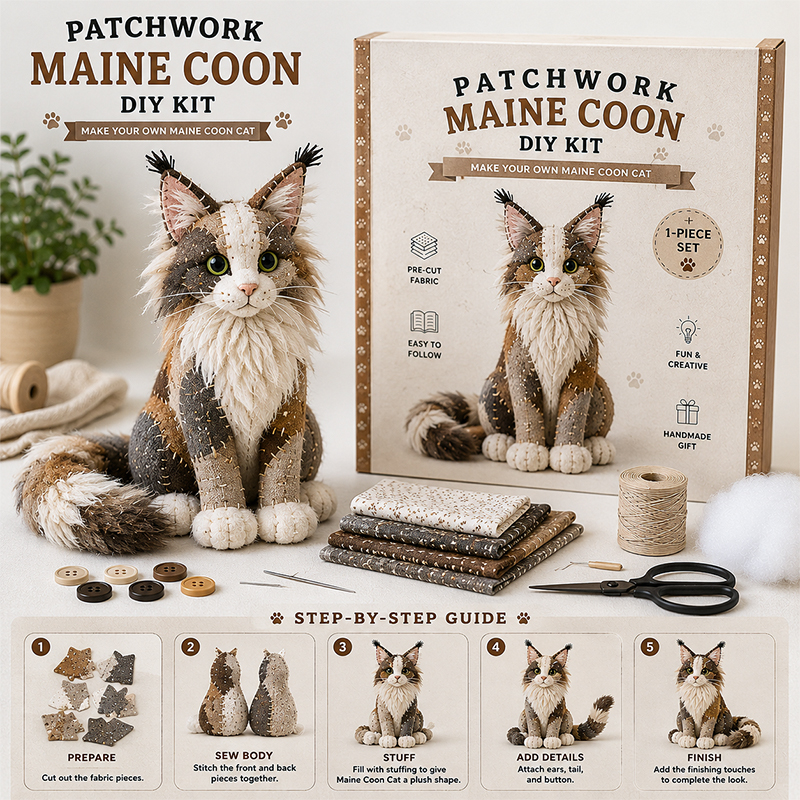 🧵DIY Patchwork Animal Kit – Create Your Own Adorable Animals