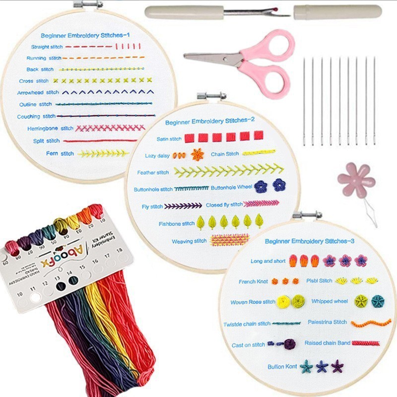 Beginner's Needle Practice (Basic 3-piece set)--DIY novice teaching material package