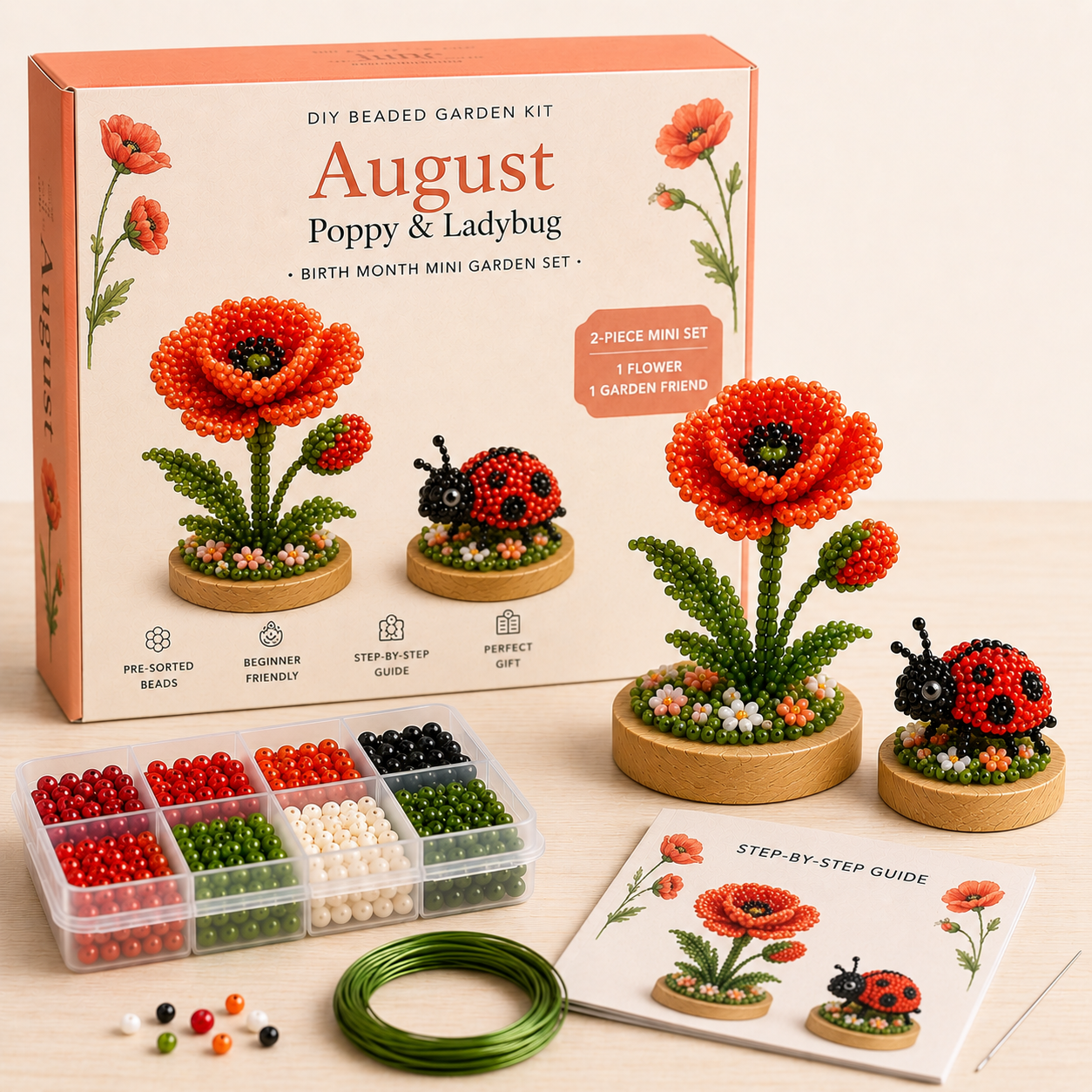 Birth Month Beaded Garden DIY Kit 🌸 Personalized Birthday Craft Gift