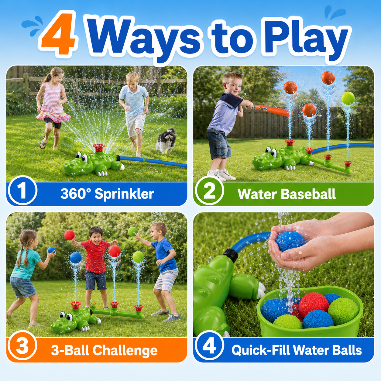 4-in-1 Backyard Water Baseball Set ⚾💦