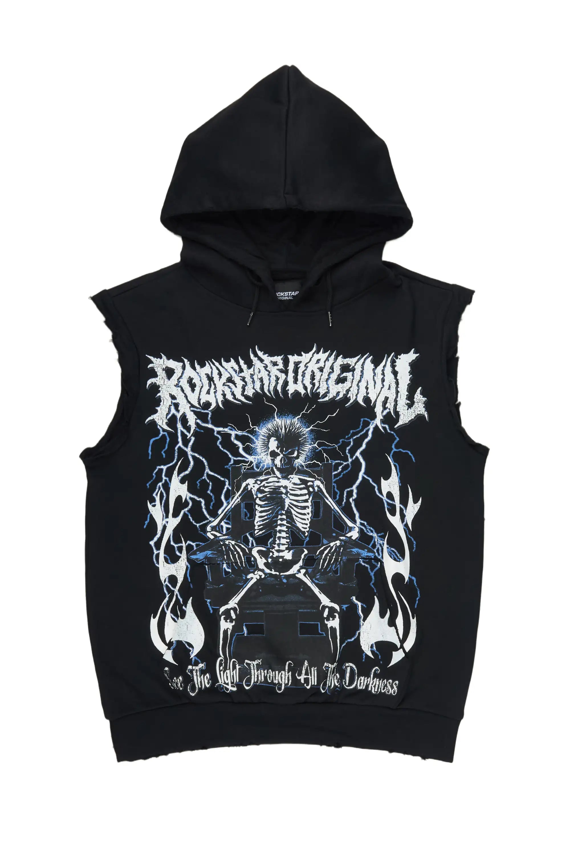 Deathrow Black Cut Sleeve Hoodie