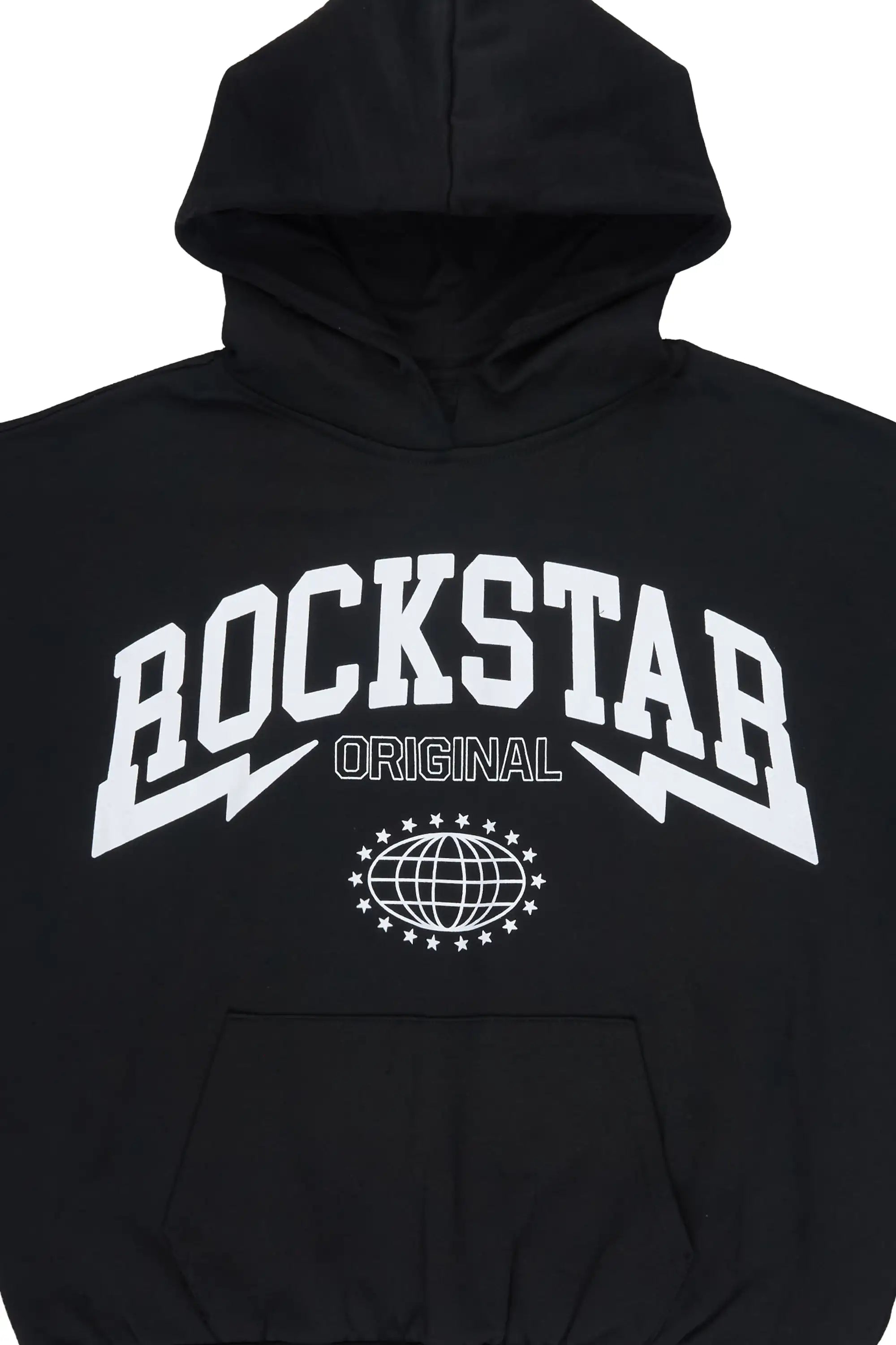 Stori Black/White Cut Sleeve Hoodie