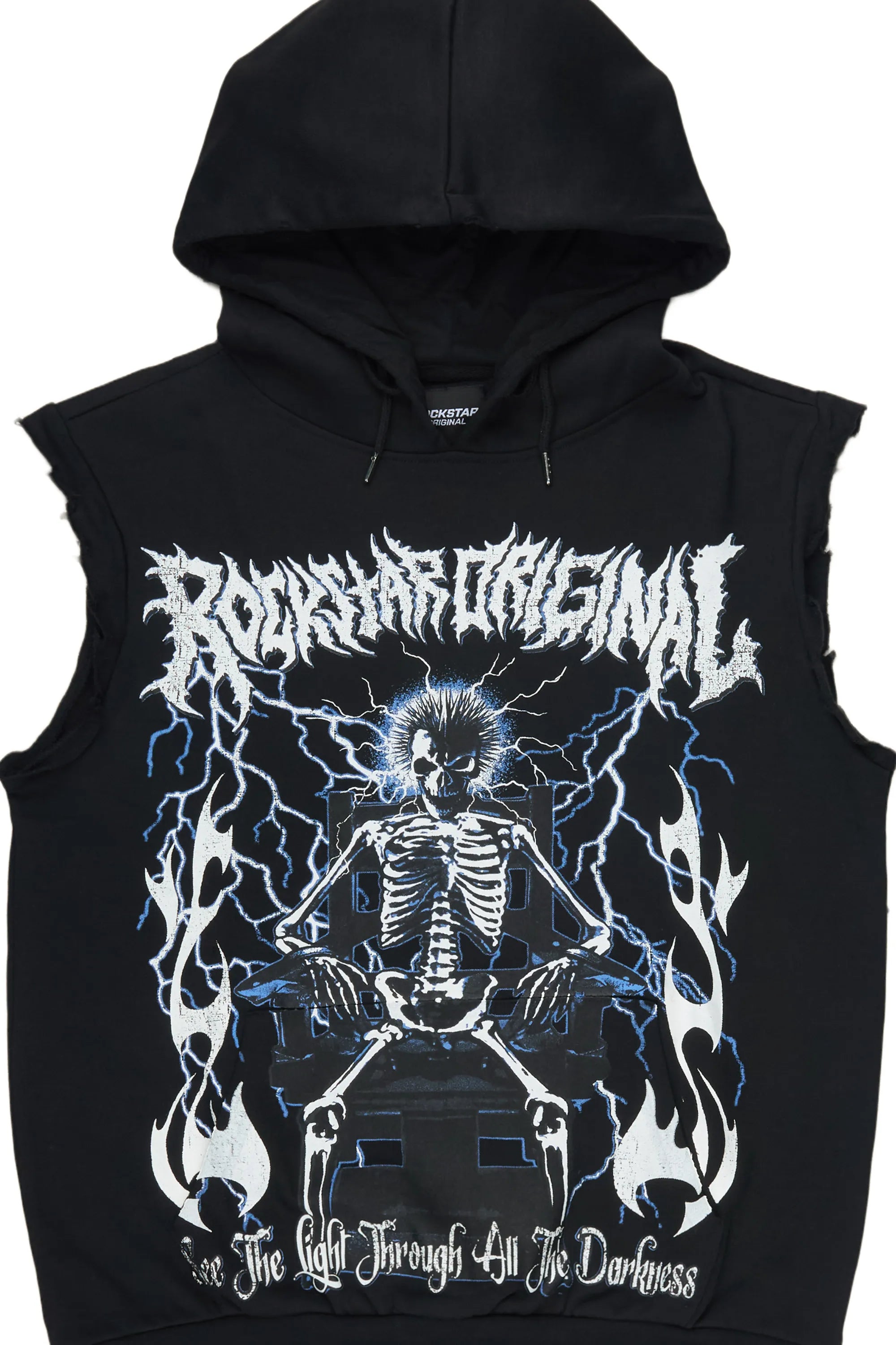 Deathrow Black Cut Sleeve Hoodie