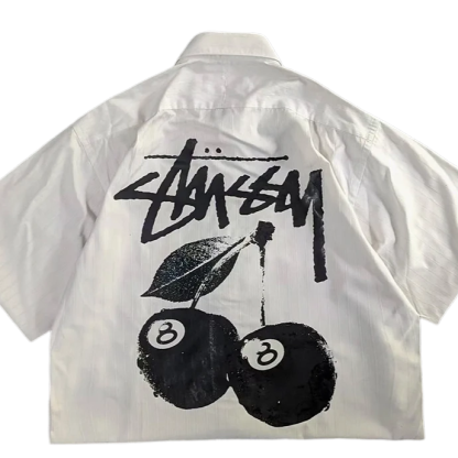 Cherry print streetwear shirt