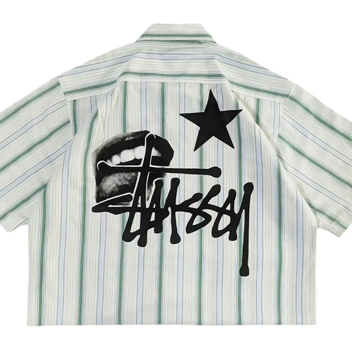 Casual striped print shirt