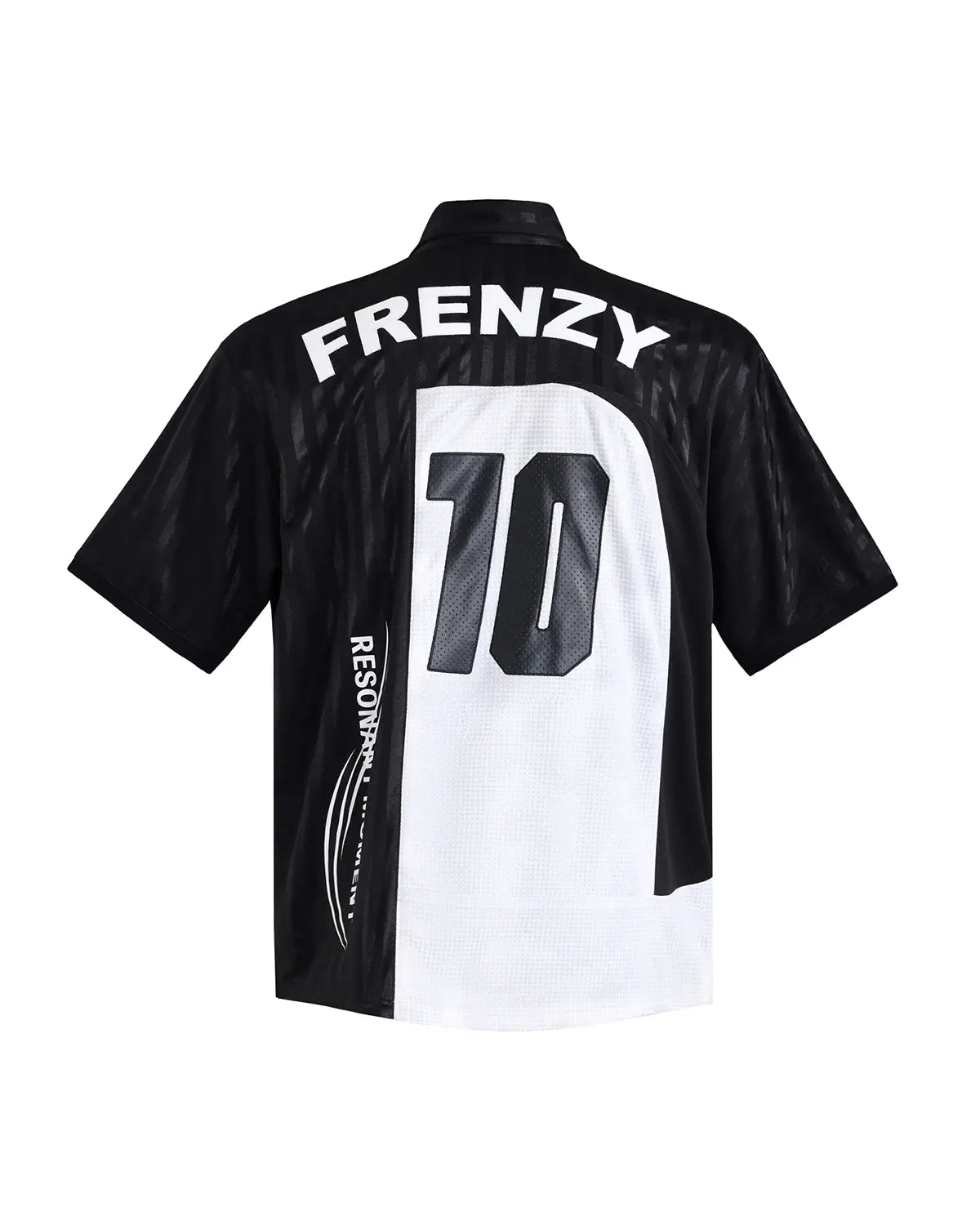Peoplesense Black White Asymmetric Football Jersey Polo