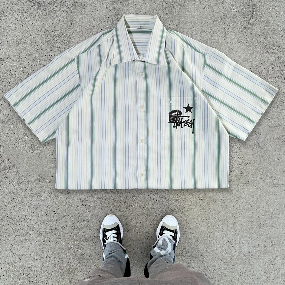Casual striped print shirt