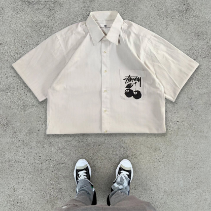 Cherry print streetwear shirt