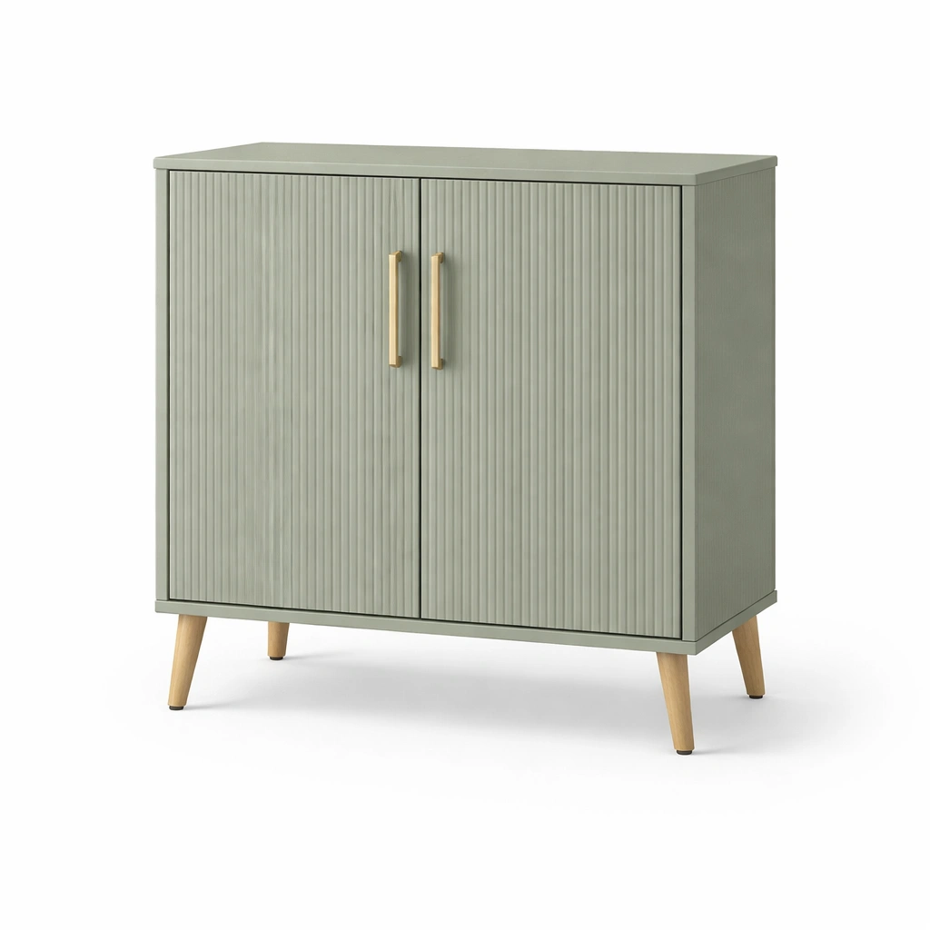 Sideboard Holz Gruen 2 Tueren Modern Aufbewahrungsschrank