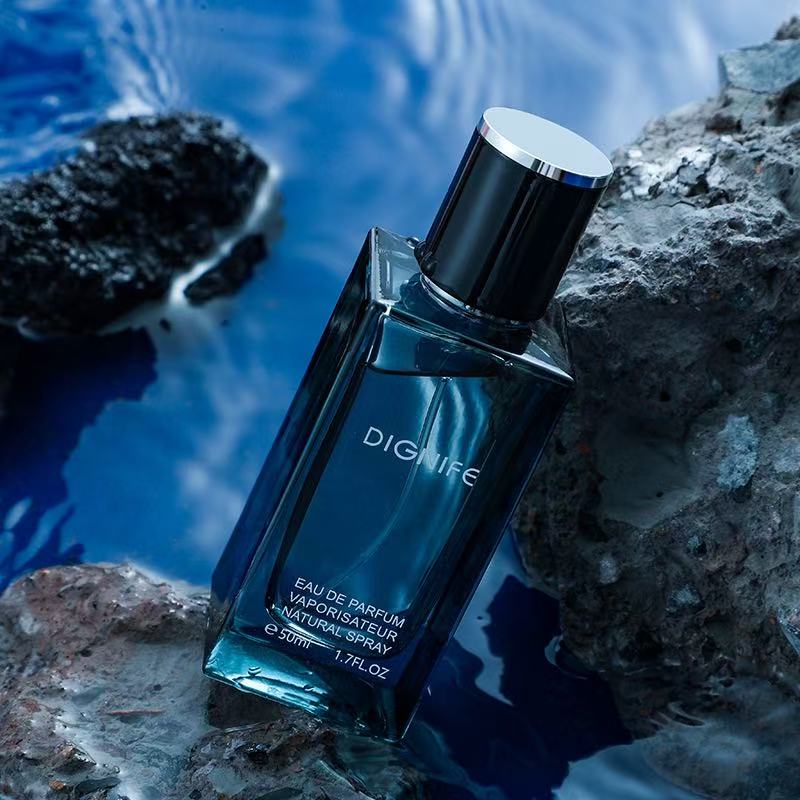 Li Fei Wild Wilderness Classic Deep Blue Scented Perfume for Men, Small-Scale, Fresh and Long-lasting Aromatic, Woody, 50ML