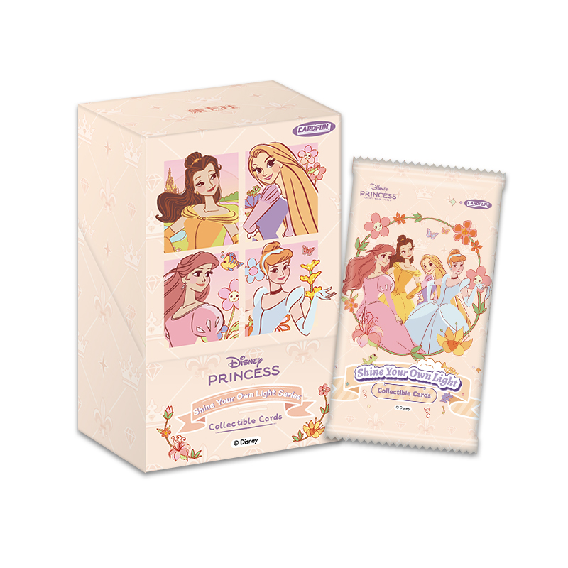 CARDFUN Disney/Pixar Princess Show Yourself Collectible Card 16 Packs Trading Cards Official Anime TCG CCG Hobby Gifts Toys