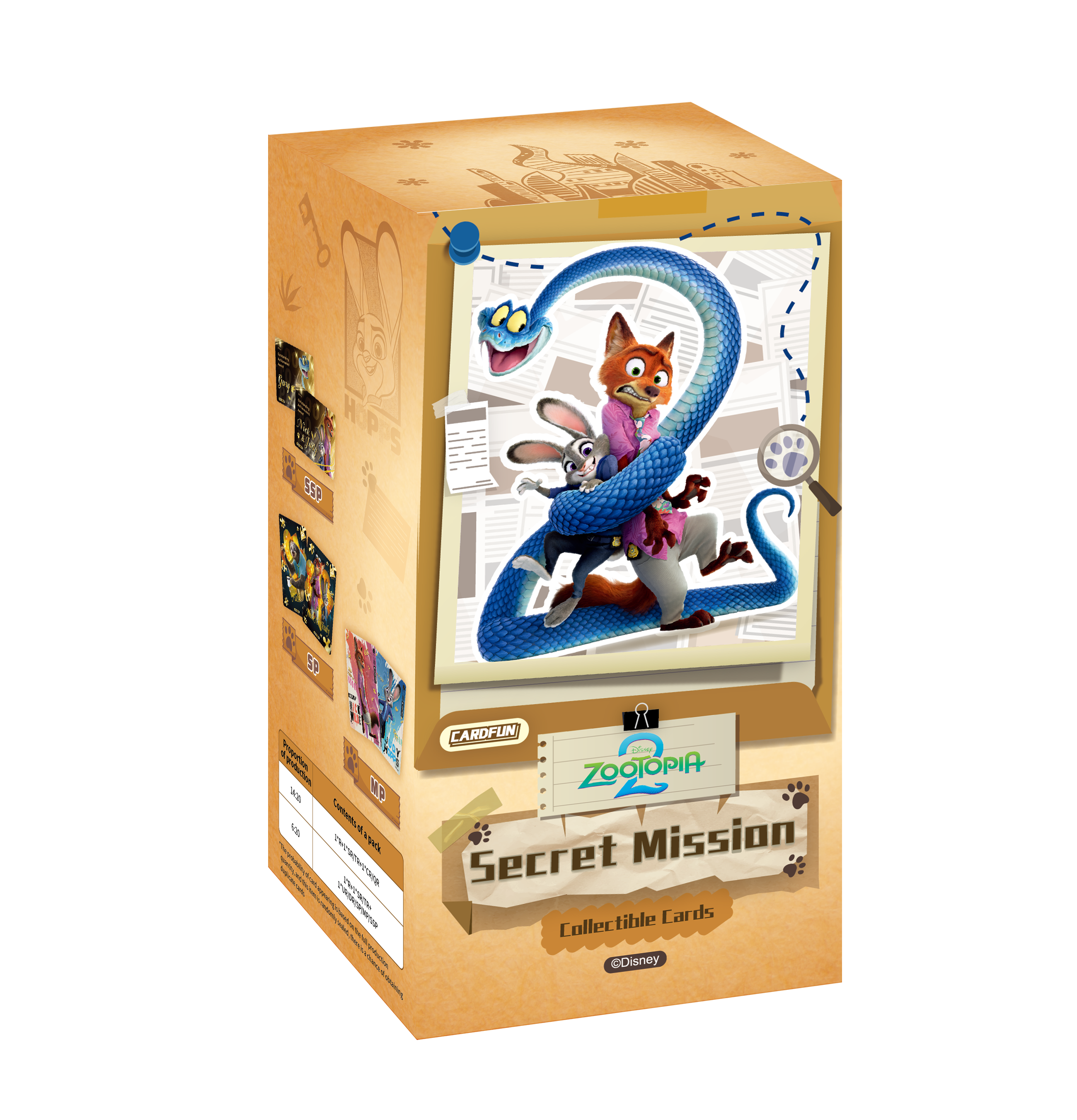 Disney/Pixar Zootopia Secret Mission Cards 20 Packs  Official Anime TCG CCG Collectible Card Game Trading Cards Hobby Gifts Toys