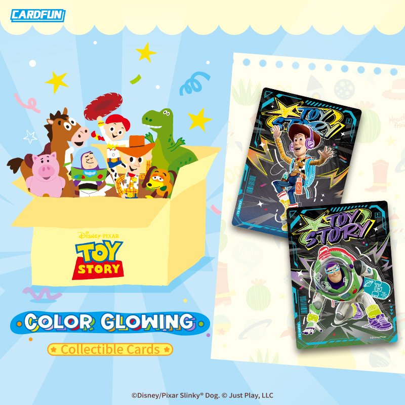 Disney Toy Story Color Glowing Collectible Cards 20 packs Collectible Trading Card Booster Box TCG CCG