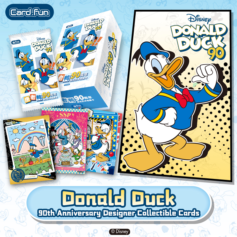 Disney/Pixar Donald Duck 90th Anniversary Official Anime TCG CCG Collectible Card 10 Packs Game Trading Cards Hobby Gifts Toys Booster Packs