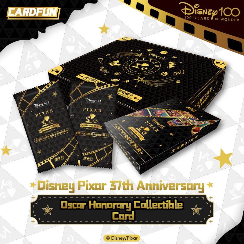 Cardfun Pixar 37th Anniversary Oscar Collectible Cards 10 pakcs Time Exhibition TCG CCG Booster Packs