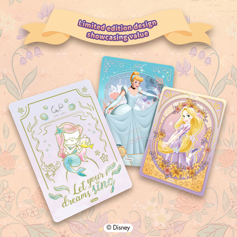 CARDFUN Disney/Pixar Princess Show Yourself Collectible Card 16 Packs Trading Cards Official Anime TCG CCG Hobby Gifts Toys