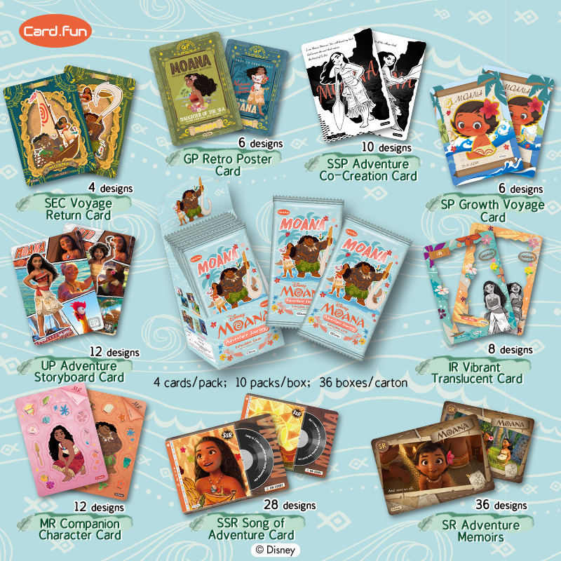 Disney/Pixar Moana 2 10 Packs Collection Cards Booster Packs – TCG CCG Collectable Playing Trading Card