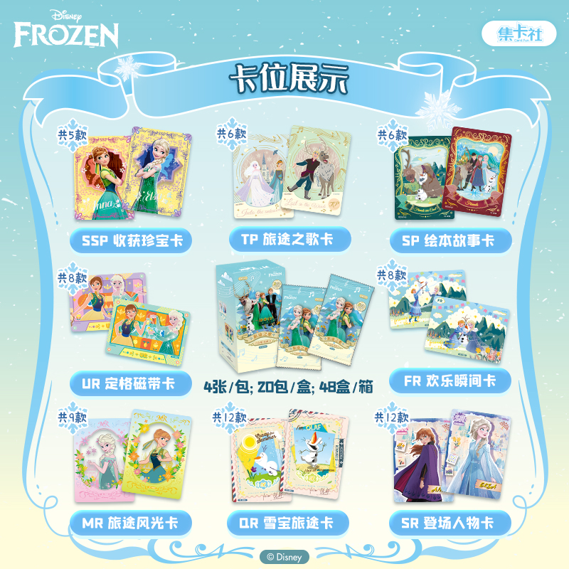 Disney Frozen Platinum Collectible Cards – Song of the Journey 20 packs TCG CCG Booster Pack