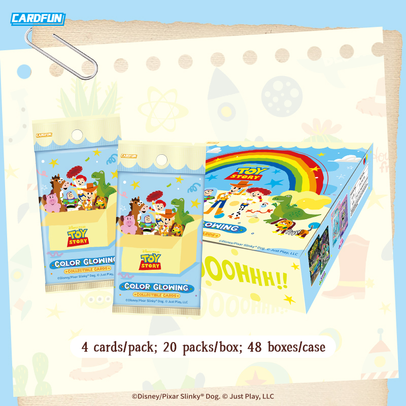 Disney Toy Story Color Glowing Collectible Cards 20 packs Collectible Trading Card Booster Box TCG CCG