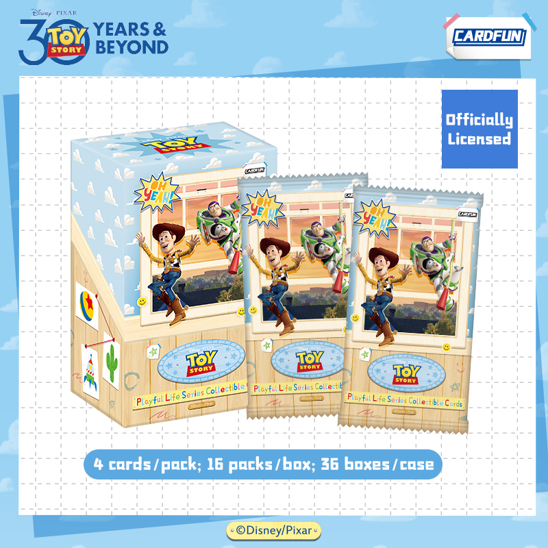 Disney Toy Story 30th anniversary Playful Life Series Collectible Cards 16 packs Collectible Trading Card Booster Box TCG CCG