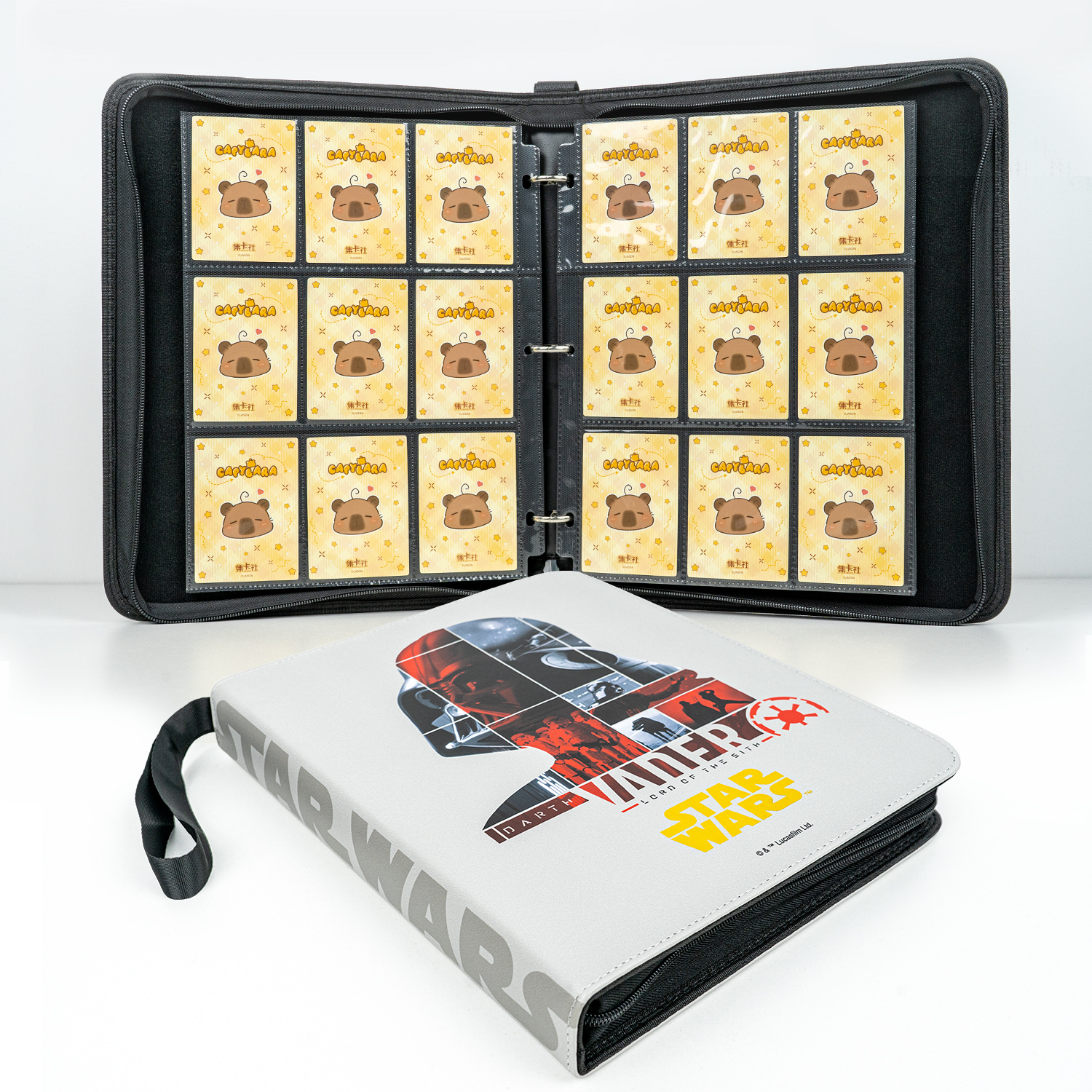 CARDFUN Starwar Disney/Pixar Collector Card Album 9 Pocket TCG Trading Card Binder Leather Cover Pocket Card Sleeves Anime Cartoon Vader