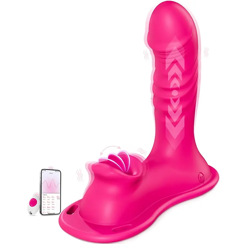 Remote Control Ride Thrusting Rose Vibrator
