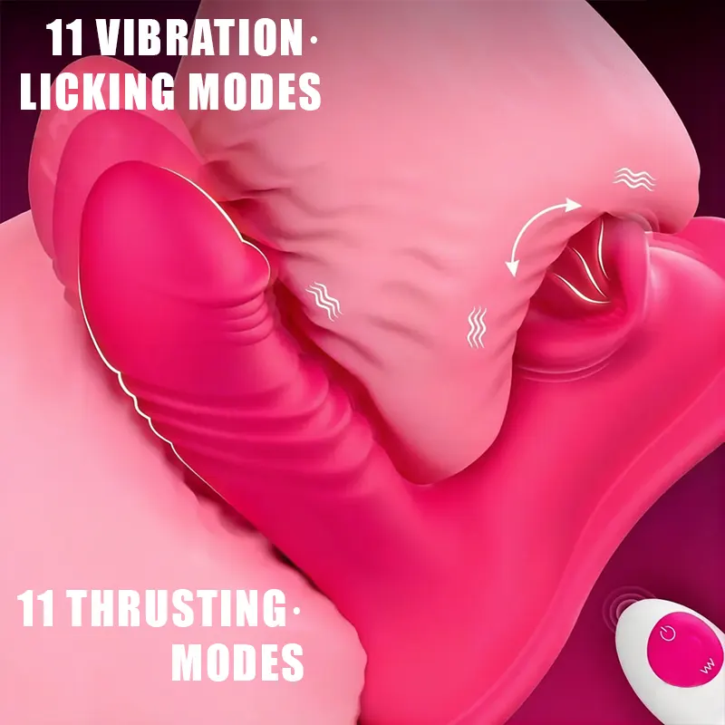 Remote Control Ride Thrusting Rose Vibrator