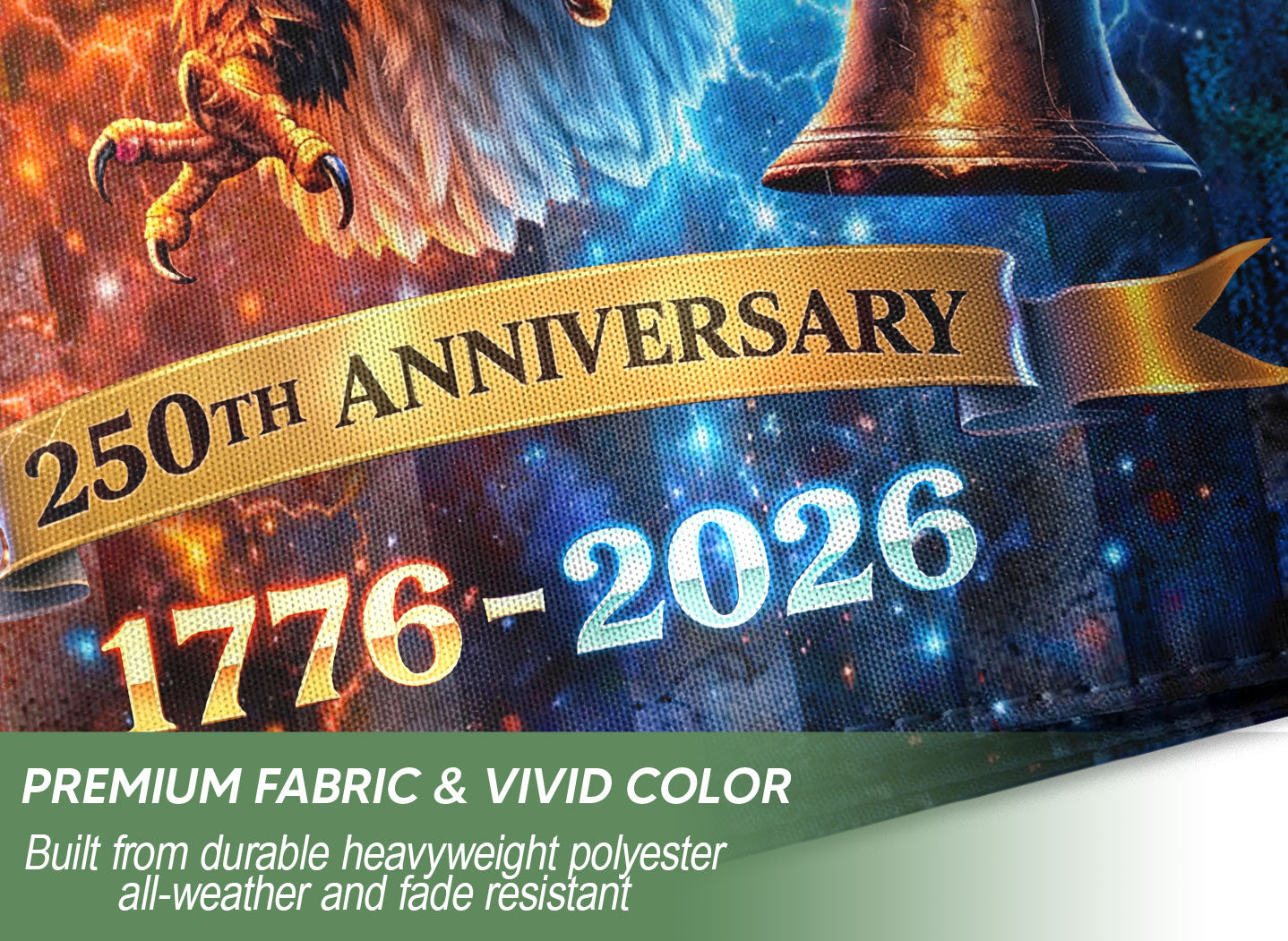 250th Anniversary Garden Flag - Statue of Liberty & Eagle 1776-2026, 250 Years Double Sided Outdoor Decor